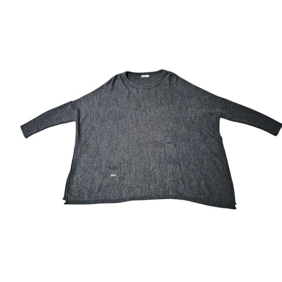 Mersea Sweaters - Mersea Boxy Sweater O/S Gray Relaxed Fit Coastal Vacation Slouchy